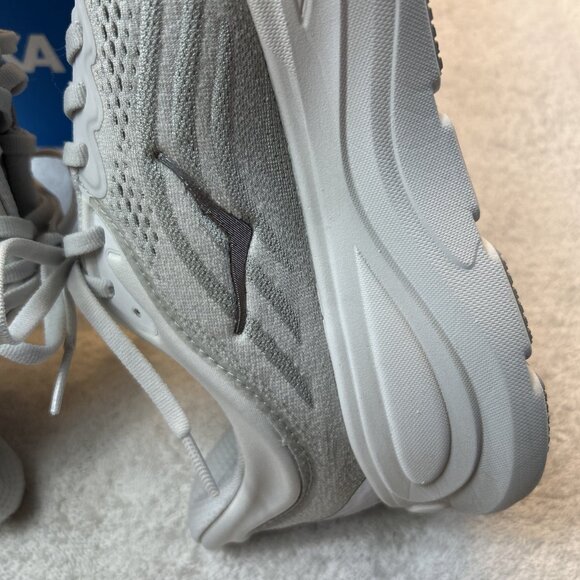 Hoka One One HOKA Bondi 9 Stardust Silver White Women 9.5 B Excellent Condition - Picture 6 of 14